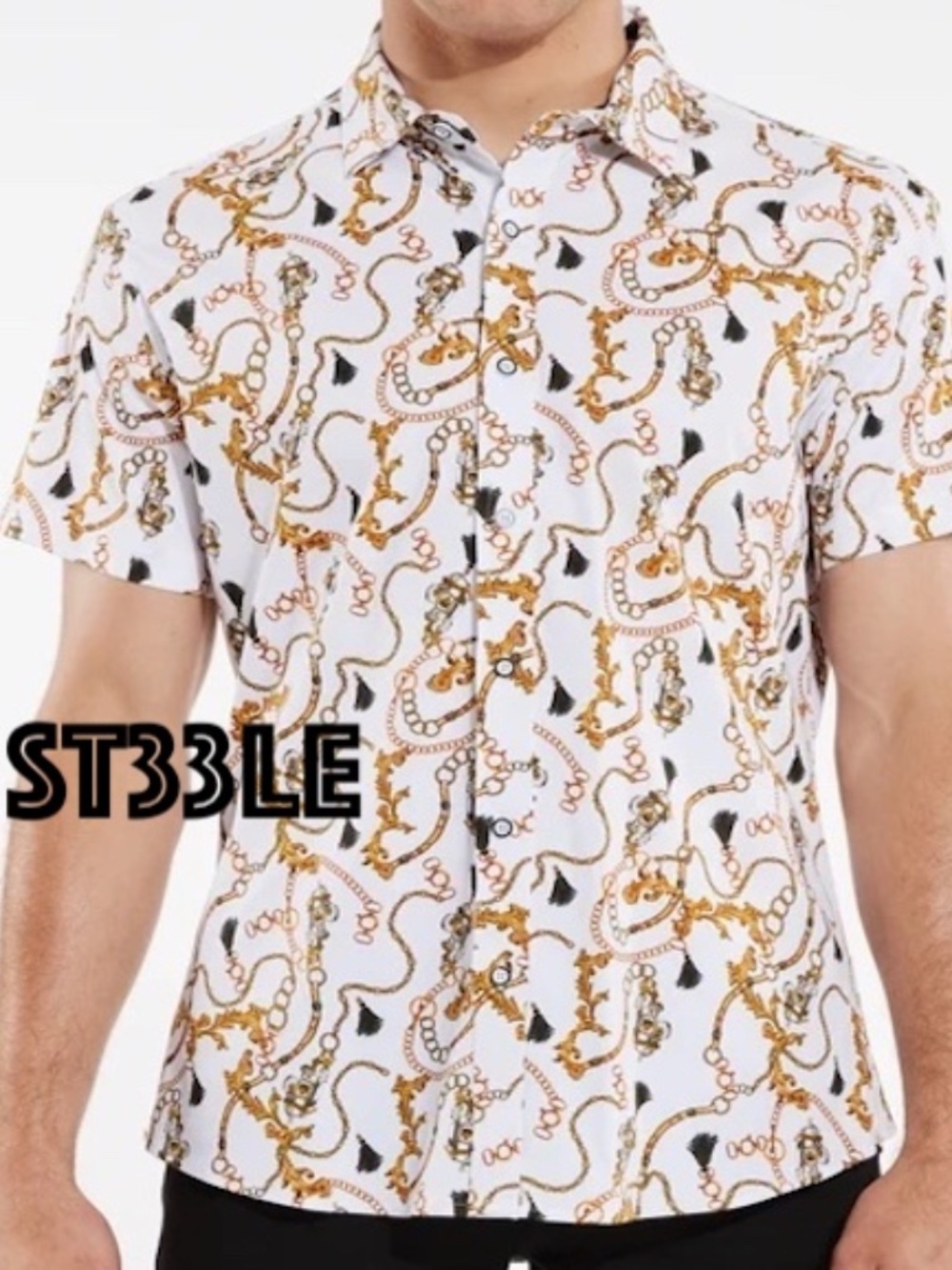 Steele Stretch Short Sleeve Shirt Medium Gently worn 100% cotton stretch jersey